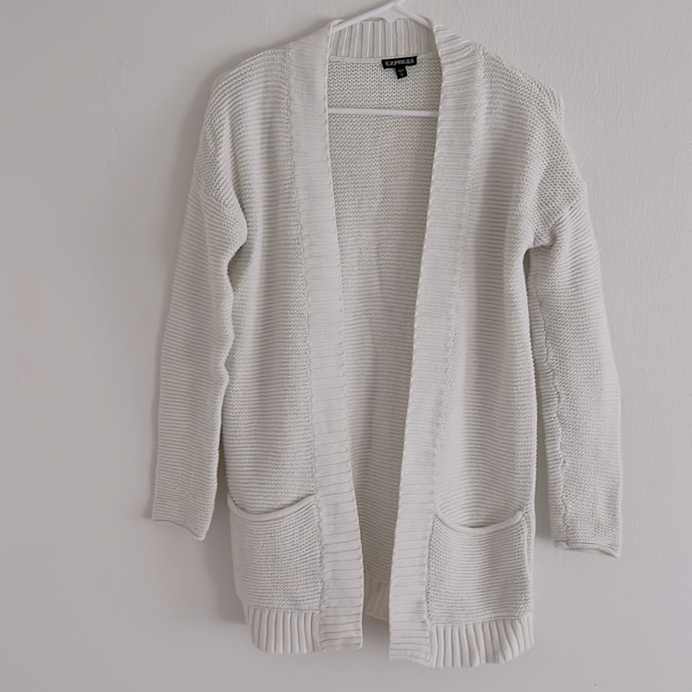 White cardigan